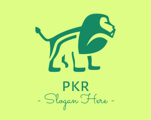 Green Jungle Lion logo design