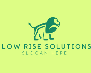 Green Jungle Lion logo design