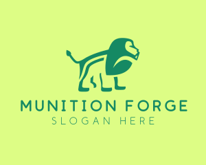 Green Jungle Lion logo design