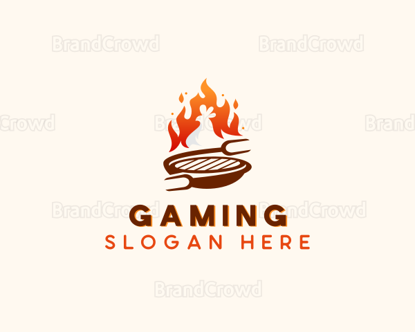 Roast Chicken Barbecue Logo