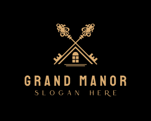 Mansion - Mansion House Key logo design