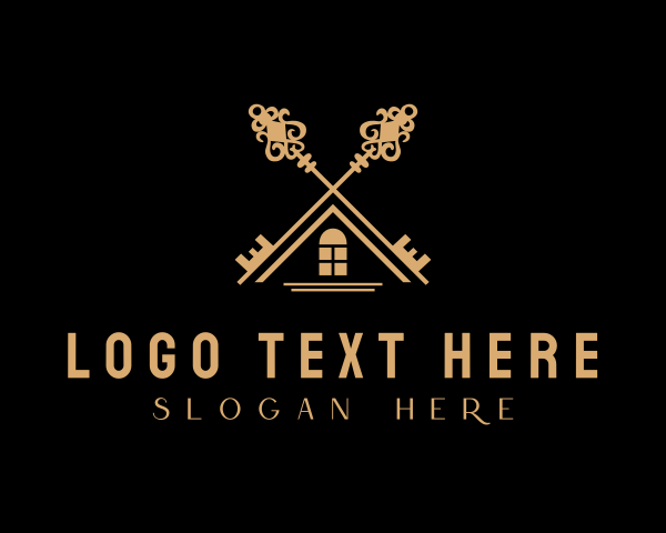 High End - Mansion House Key logo design