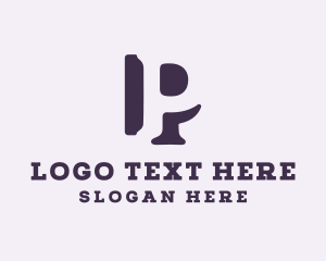 Negative Space - Generic Business Letter P logo design