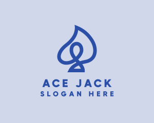 Blackjack - Scribble Spade Casino logo design