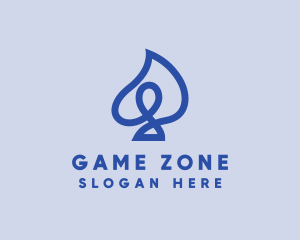 Scribble Spade Casino logo design