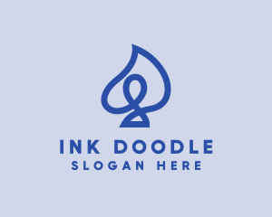 Scribble Spade Casino logo design