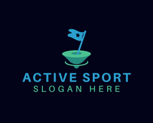 Sport - Golf Sport Flag logo design