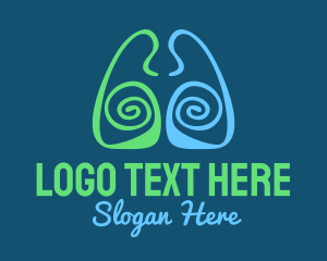 Lungs - Lung Spiral Healthcare logo design