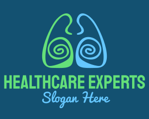 Lung Spiral Healthcare logo design