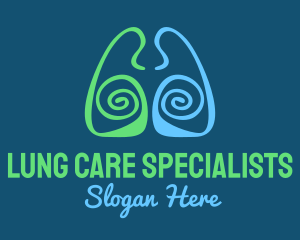 Lung Spiral Healthcare logo design