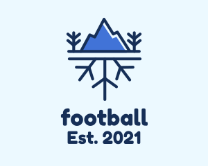 Camping - Winter Mountain Snow logo design