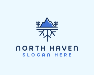 Winter Mountain Snow  logo design