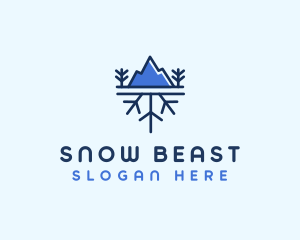 Winter Mountain Snow  logo design