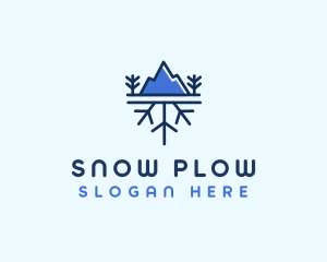 Winter Mountain Snow  logo design