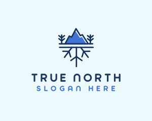 Winter Mountain Snow  logo design