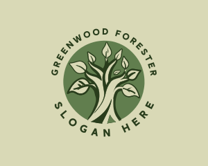 Botanical Tree Forest logo design