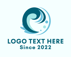 Tourist Spot - Ocean Waves Resort logo design