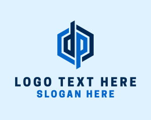 Letter Dp - Generic Geometric Hexagon Letter DP logo design