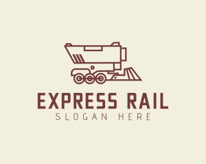 Minimal Train Gun logo design