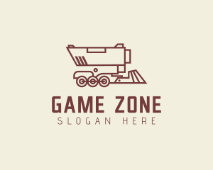 Minimal Train Gun logo design