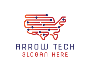 Tech Map America logo design