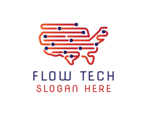 Tech Map America logo design