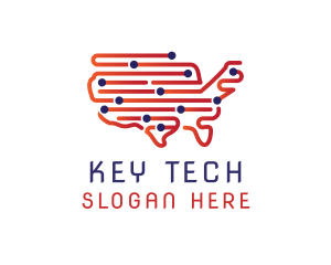 Tech Map America logo design