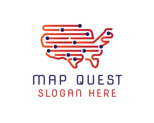 Tech Map America logo design