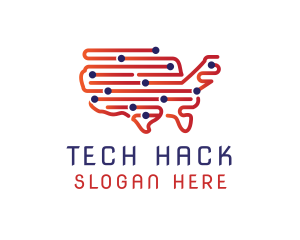 Tech Map America logo design