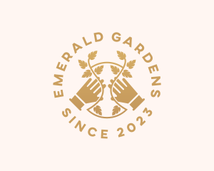 Plant Garden Gloves logo design