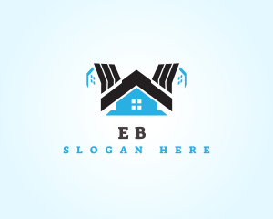 Home Improvement - Residential Property Roofing logo design