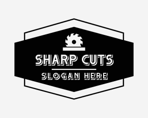 Saw Cutting Carpentry logo design