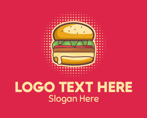 Food Truck - Pop Art Burger logo design