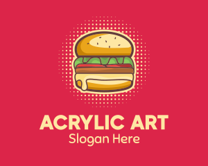 Pop Art Burger  logo design