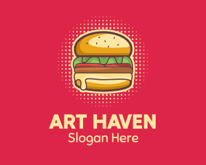 Pop Art Burger  logo design