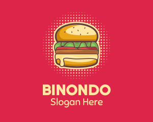 Sandwich - Pop Art Burger logo design