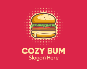 Pop Art Burger  logo design