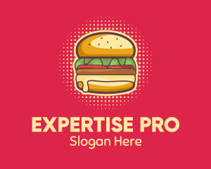 Pop Art Burger  logo design