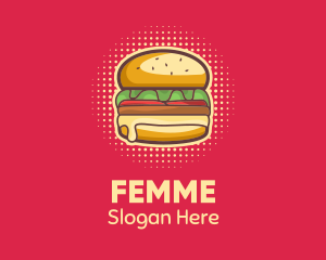 Pop Art Burger  logo design