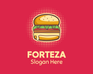 Pop Art Burger  logo design