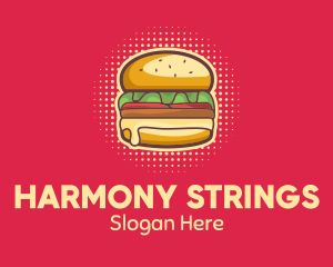 Pop Art Burger  logo design