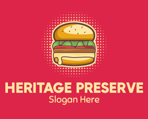 Pop Art Burger  logo design