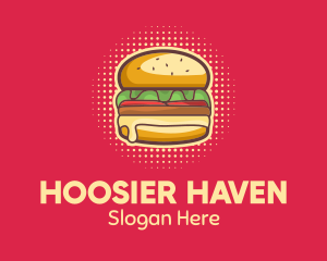 Pop Art Burger  logo design