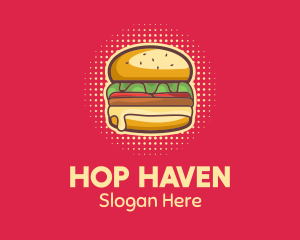 Pop Art Burger  logo design