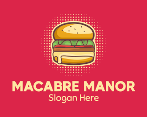 Pop Art Burger  logo design