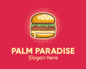 Pop Art Burger  logo design