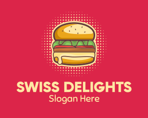 Pop Art Burger  logo design