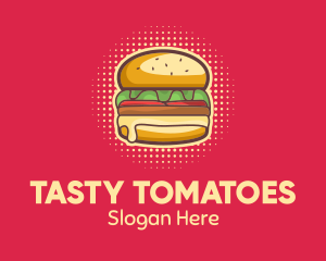 Pop Art Burger  logo design