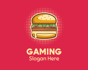 Hamburger - Pop Art Burger logo design