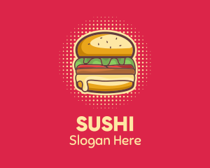 Pop Art Burger  logo design